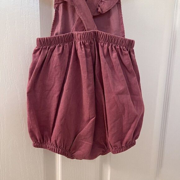 Angel Dear Dusty Orchid Corduroy Ruffle Romper Girls Size 18-24 Months NWT - Picture 9 of 12